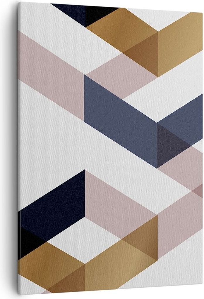 Bild auf Leinwand - Leinwandbild - Einteilig - Abstraktion Muster Diamant - 50x70cm - Wand Bild - Wanddeko - Wandbilder - Leinwanddruck - Wanddekor...