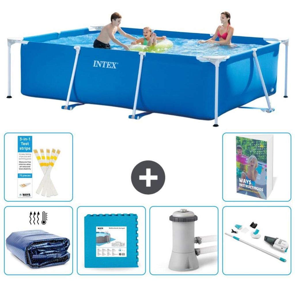 Rechteckiger Frame Pool - 300x200x75 cm - 7-teilig S145
