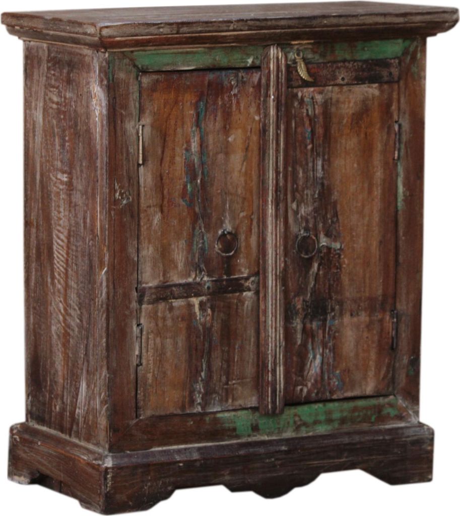 Vintage Beistellschrank, Kommode, Nachttischschrank, Flurschrank - Modell S11, Braun, Holz, 63*54*28 cm, Kleine Schränke