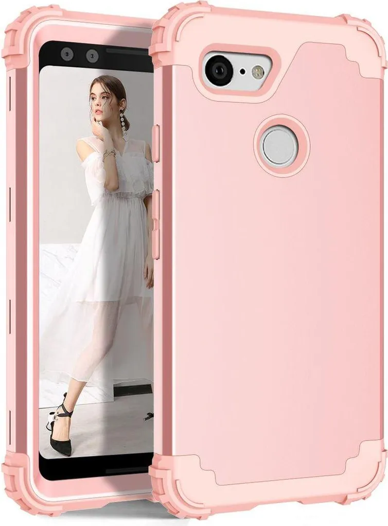 Custodia Google Pixel 3 XL LaimTop Rugged Rose Gold - Protezione 3-in-1
