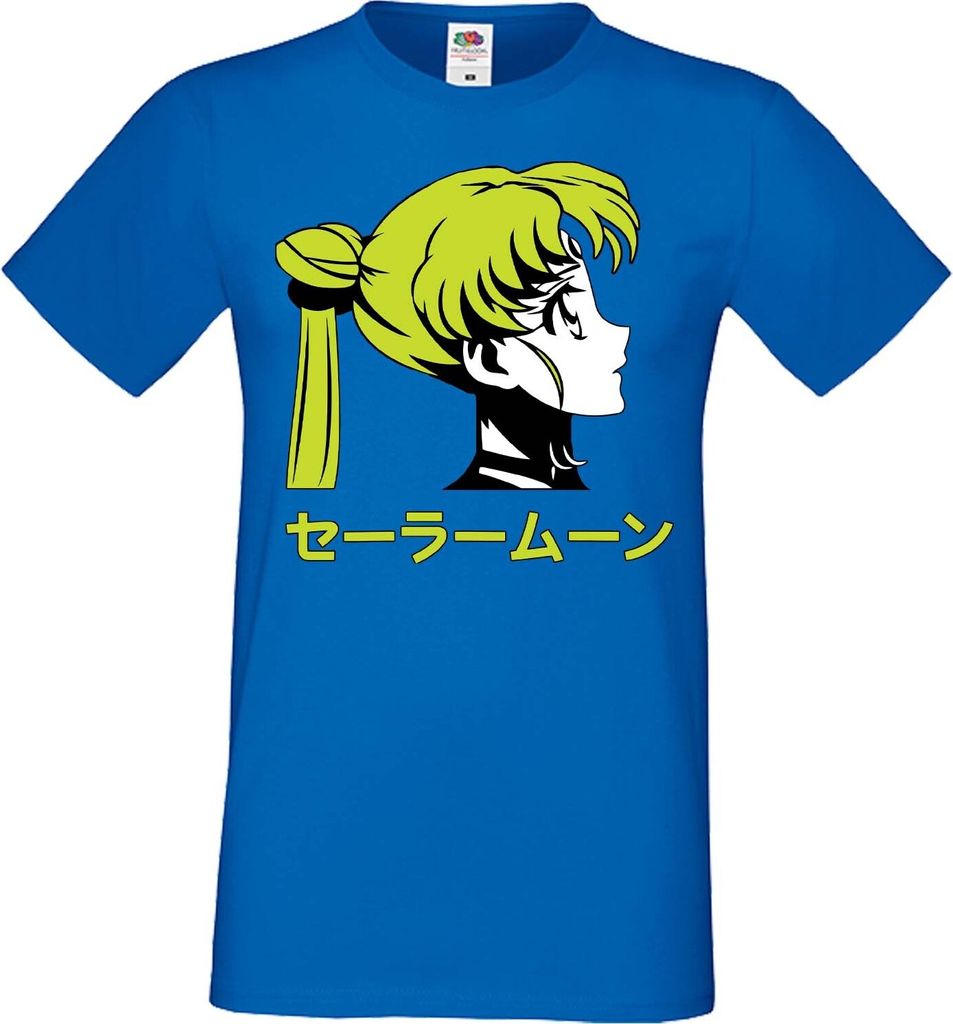 Herren T-Shirt Manga Anime Sailor Anime Manga Moon 03, Man M / Blau