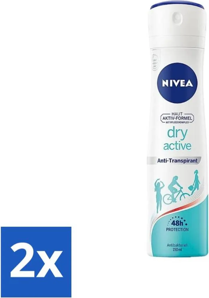 Nivea Men Dry Fresh Spray 2x150ml - Deodorante Sport Protezione 72h