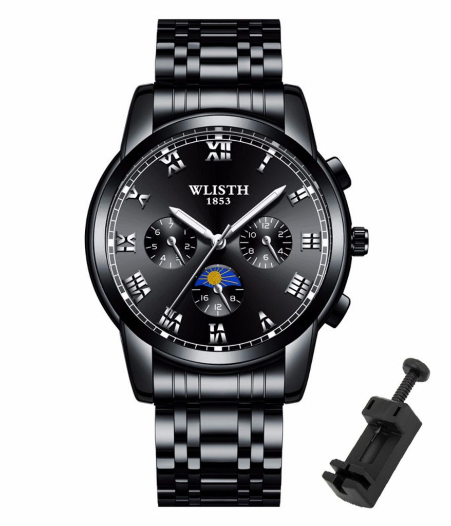 Quarzuhr Quarzuhr Armbanduhr Edelstahl Herren Uhr, Produktbild 