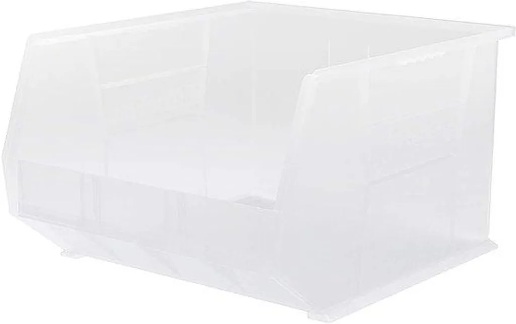Bacs de rangement empilables 45x40x28 cm, seaux plastiques lot de 3 robustes