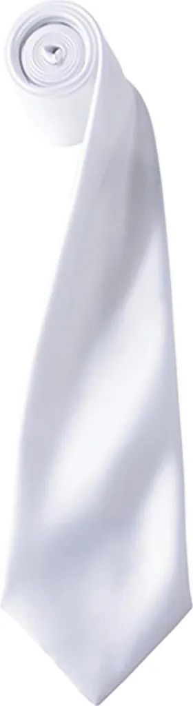 Cravatta in Raso Bianco Premier PR750 | Eleganza Professionale 144x8,5cm