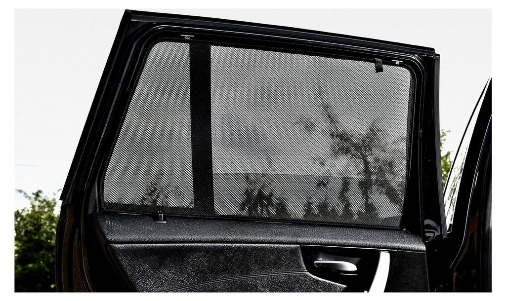 Satz Sonnenschutz für hintere Türen kompatibel mit Ford Kuga 5-türer 2013-2019 (2-teilig), Schwarz