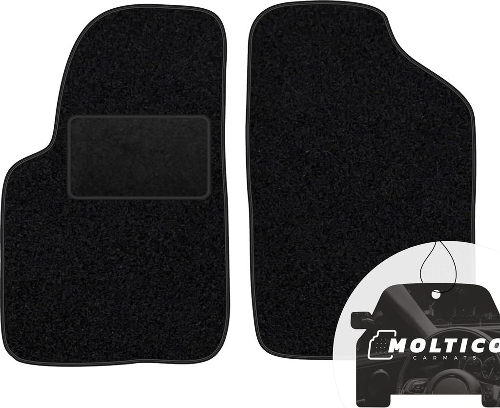 moto-MOLTICO Vorne Fußmatten Auto Velours Autoteppiche Schwarz Automatten Set 2-teilig passend für Citroen ZX 1991-1998