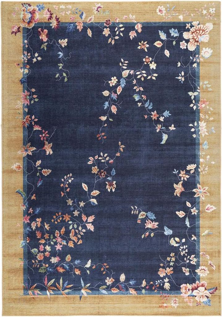 Wohnzimmer- und Schlafzimmerteppich mit gewebtem Blumenmuster VIVACE 7