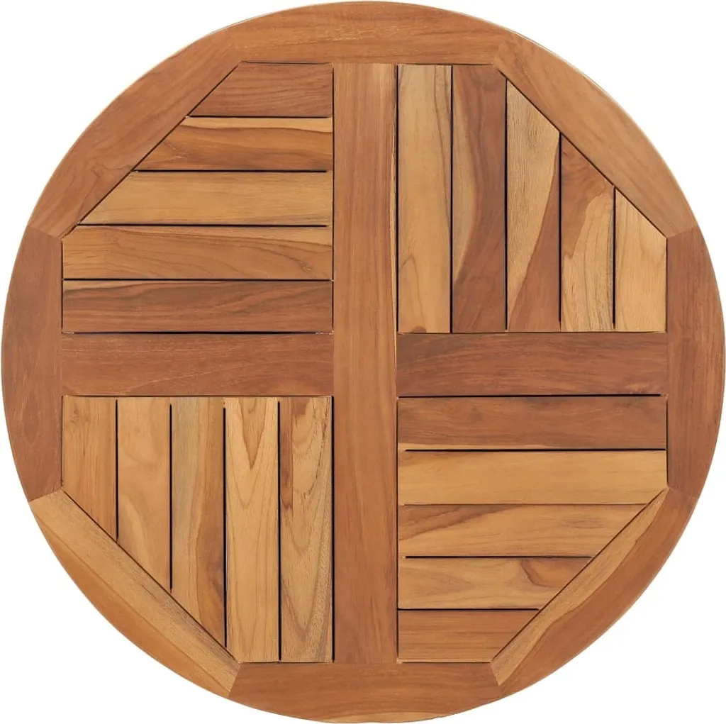 SYFAX™ Piano Tavolo in Legno Massello di Teak Rotondo 2,5 cm 70 cm