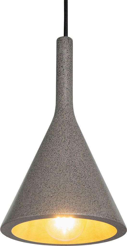 Hängelampe, E27, Lampe Für Wohnzimmer Esszimmer Küche, Höhenverstellbar Farbe Beton-Sandstein-Schwarz