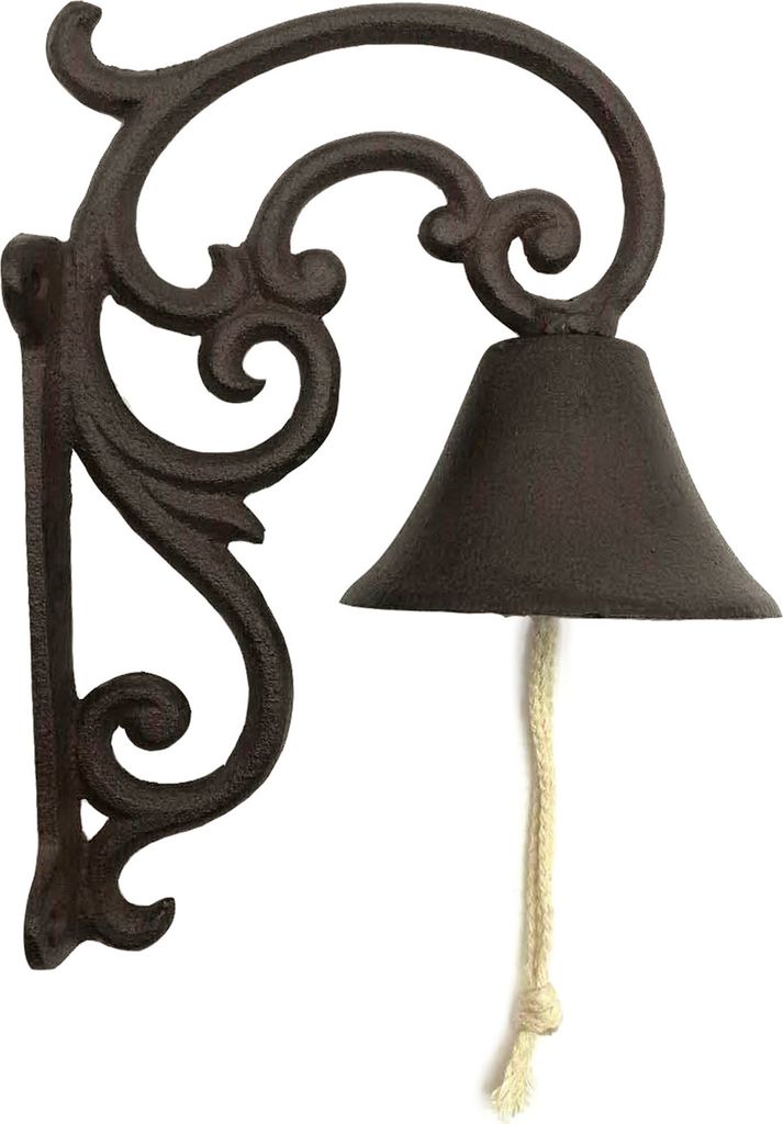 B&S Türglocke aus massiven Gusseisen für die Wand 17x10x22cm