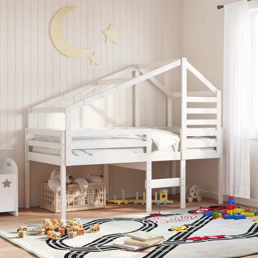 Maison Exclusive - Dach für Kinderbett Weiß 188x97x113 cm Massivholz Kiefer