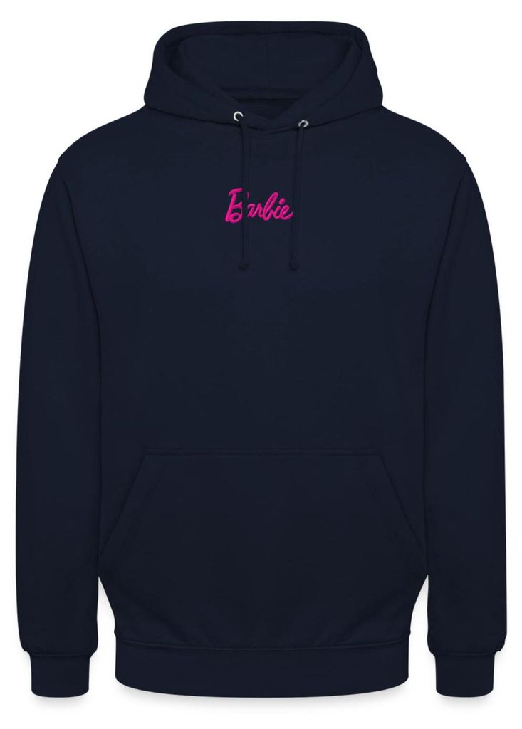 Spreadshirt Barbie Logo Stick Geschenkidee Uni Hoodie, XXL, Navy