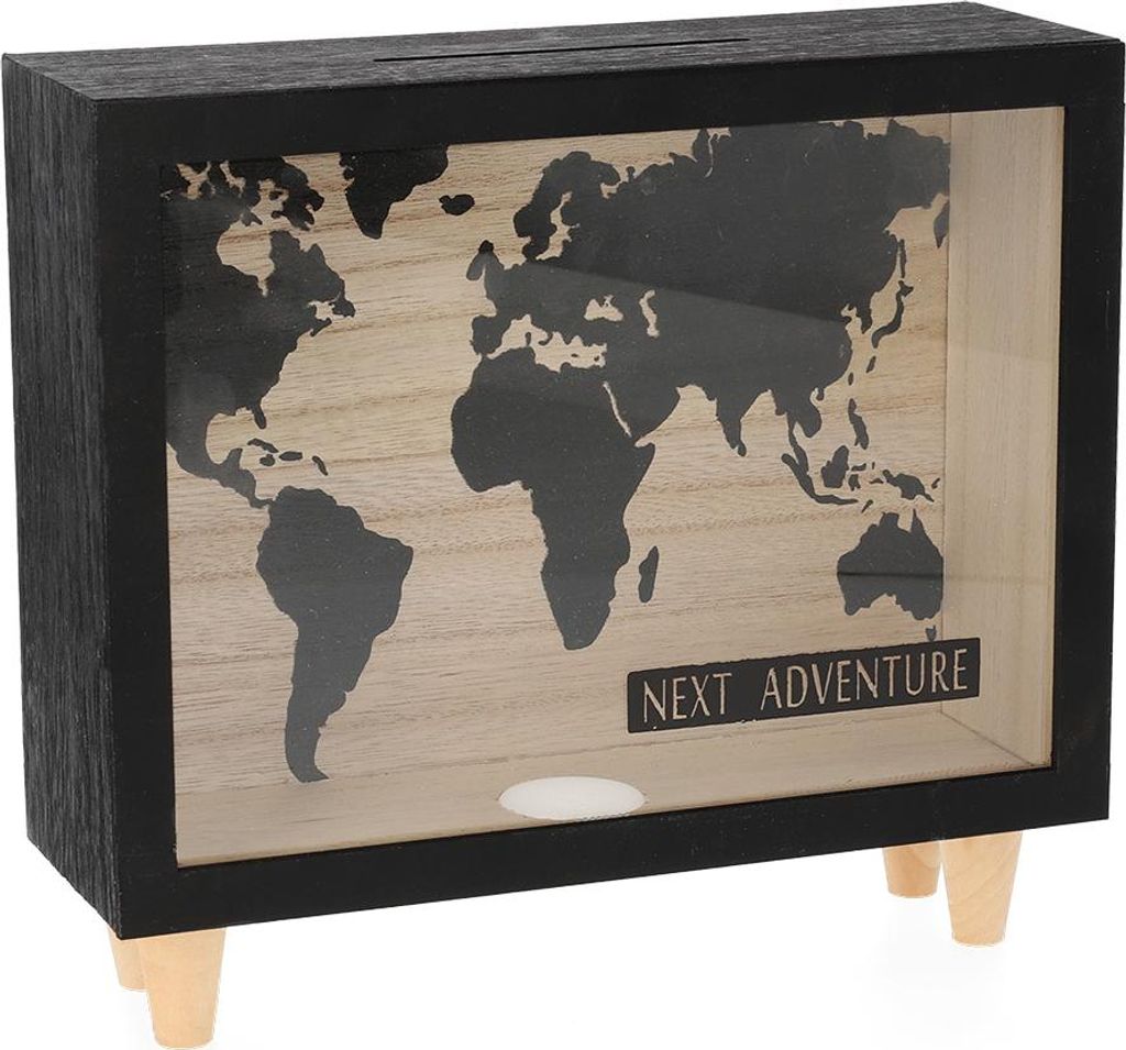 HOMLA Spardose MONEYBOX Next Adventure schwarz 21x7x19 cm Obrázek produktu 