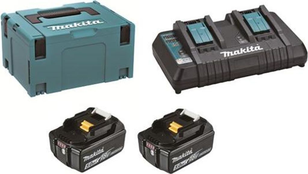 Makita Energy kit 197629-2 2x BL1850B + DC18RD Image du produit 