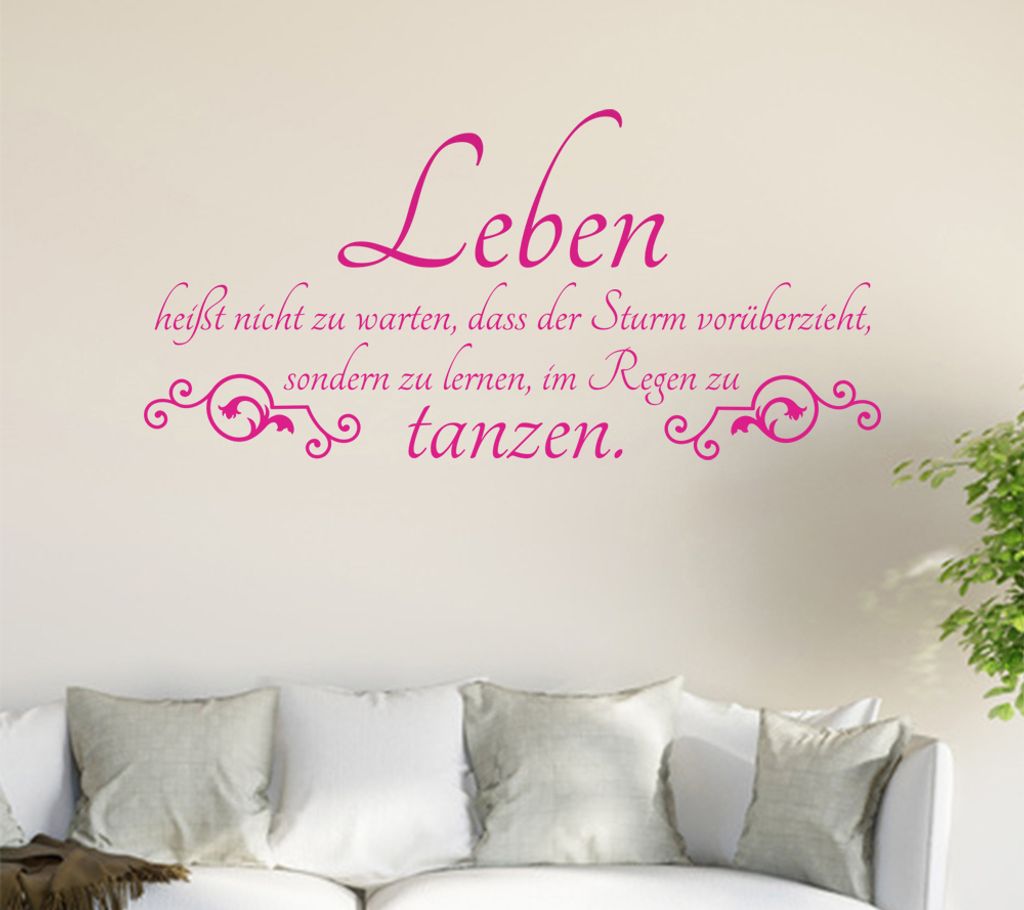 Leben heißt nicht zu warten... Wandtattoo in 6 Größen - Wandaufkleber Wall Sticker - Dekoration, Küche, Wohnzimmer, Schlafzimmer, Badezimmer