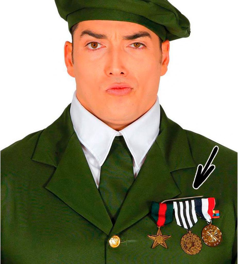 Militaer Abzeichen Karneval Medaille Stern Ehrenorden Kostuemzubehoer Fasching Dekoration, Farbe: Gold