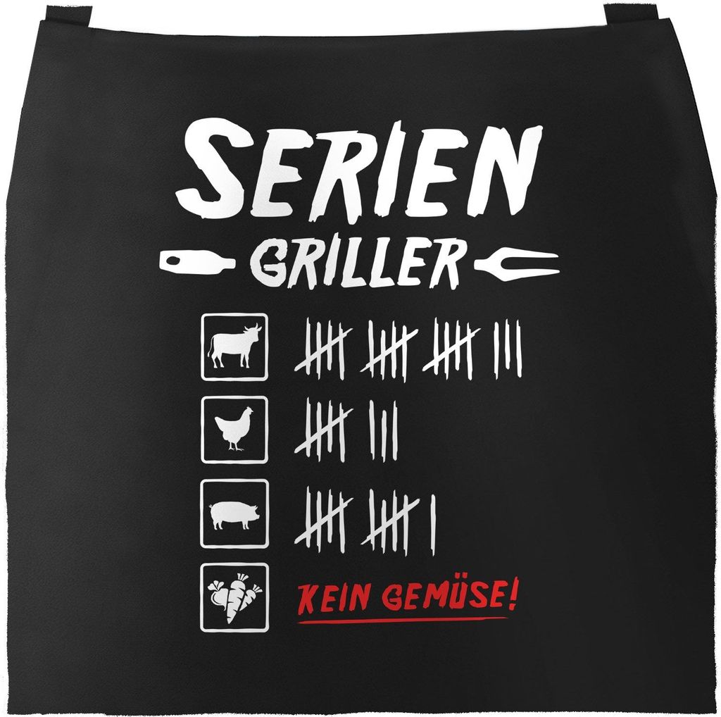 Premium Grill-Schürze für Männer Aufdruck Seriengriller Produktbild 