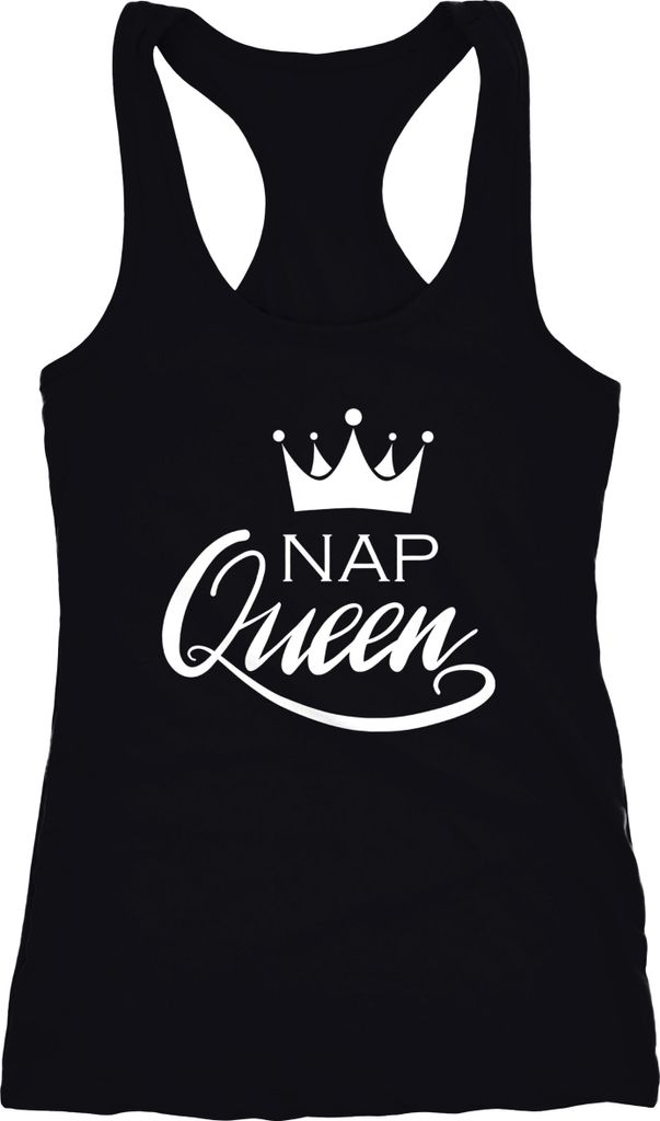 Damen Tanktop NAP Queen Crown Racerback Moonworks schwarz M