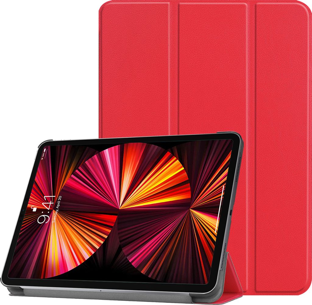 Für Apple iPad Pro 11 Zoll 4./3./2. Generation 2022 2021 2020 Smart Cover Schutz schlanke Hülle Tasche Etui Case Schutzhülle Stand ROT