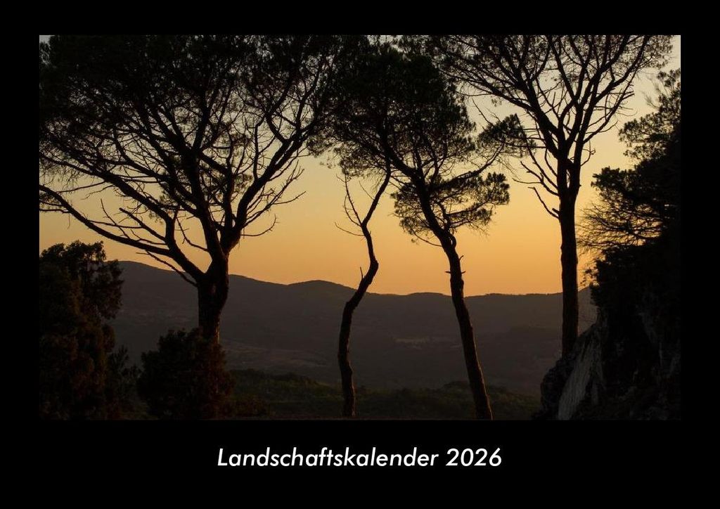 Landschaftskalender 2026 Fotokalender - Querformat DIN A3, Monatskalender mit Bild-Motiven aus Fauna und Flora, Natur, Blumen und Pflanzen