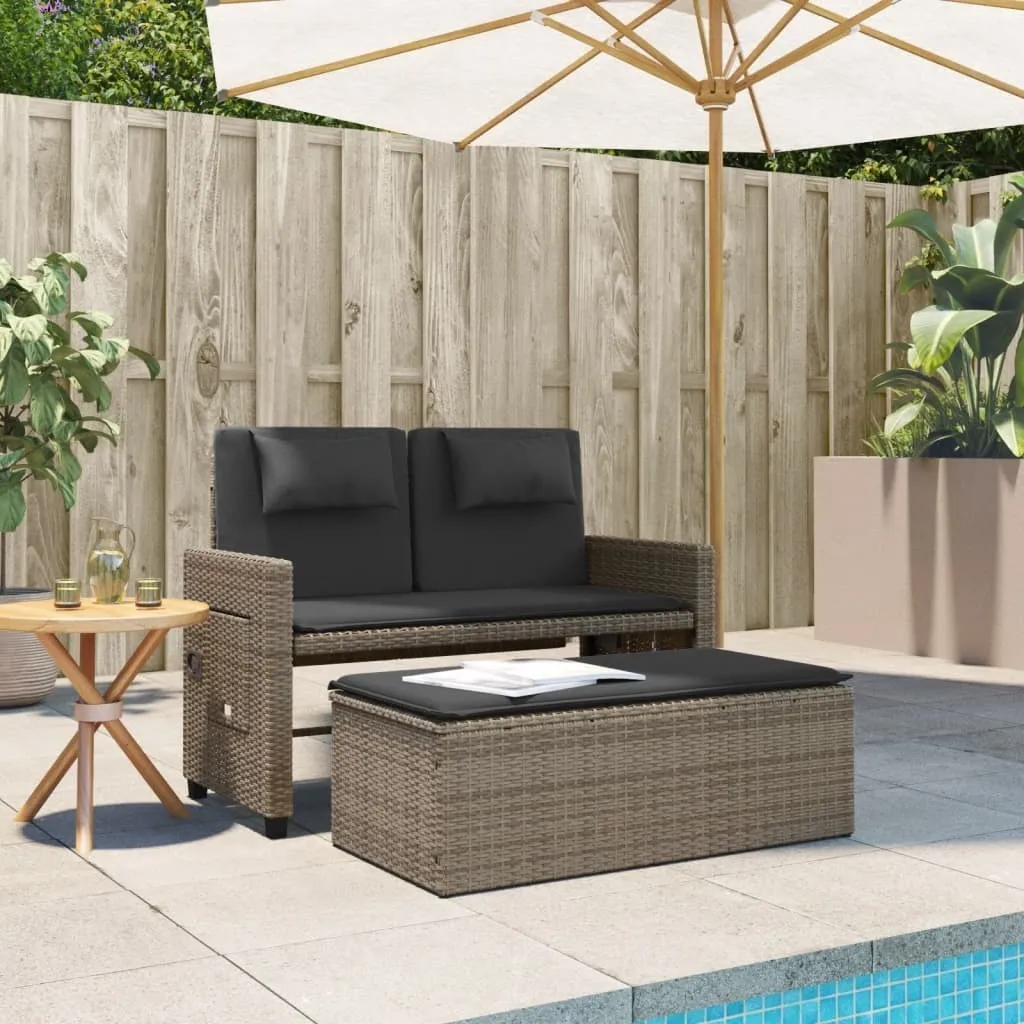 Banc de Jardin Réglable Gris : Confort Durable sans Entretien Difficile