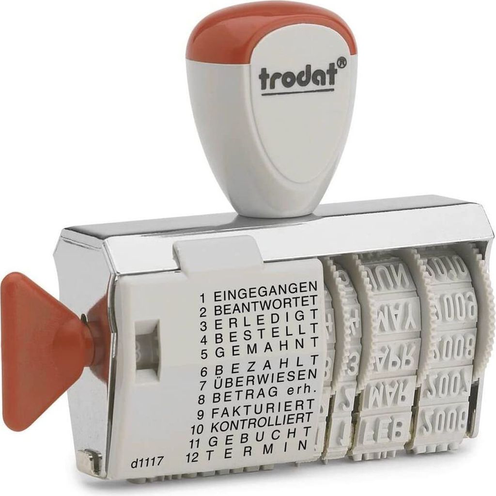 trodat Wortbandstempel 1117 mit Datum Abdruckmaße: 4 x 54 mm