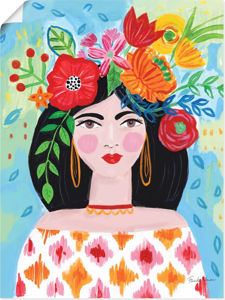 ARTland Poster Boho Girl I Größe: 30x40 cm