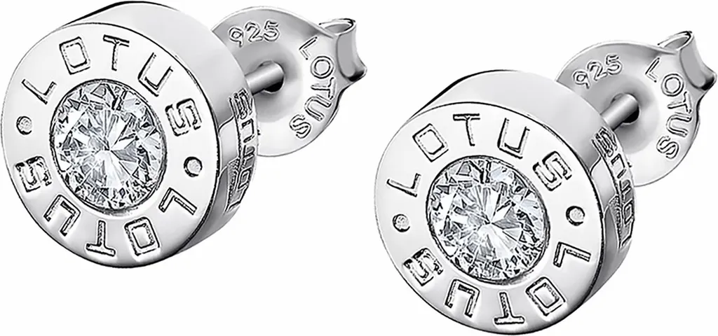Boucles d'oreilles Lotus Argent 925 avec Cristaux de Zirconium Éclatants