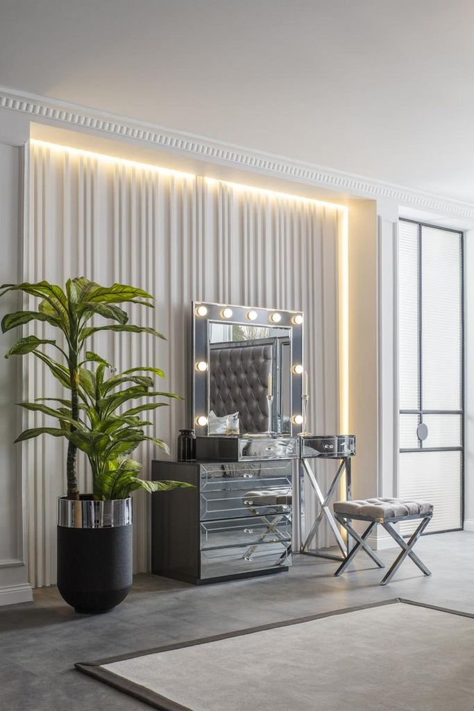 r Frisiertisch Designer Schlafzimmer Schminktisch Spiegel 2tlg