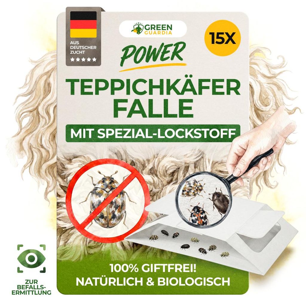 Green Guardia Teppichkäfer Falle mit Spezial-Lockstoff – Produktbild 
