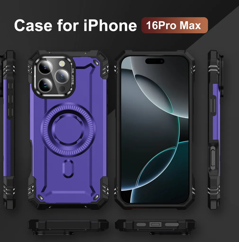 Cover iPhone 16 Pro Max Viola con Anello: Stile e Protezione Top - 2