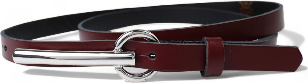 FRONHOFER schmaler Damengürtel 1,5 cm mit silberner schmaler Gürtelschnalle