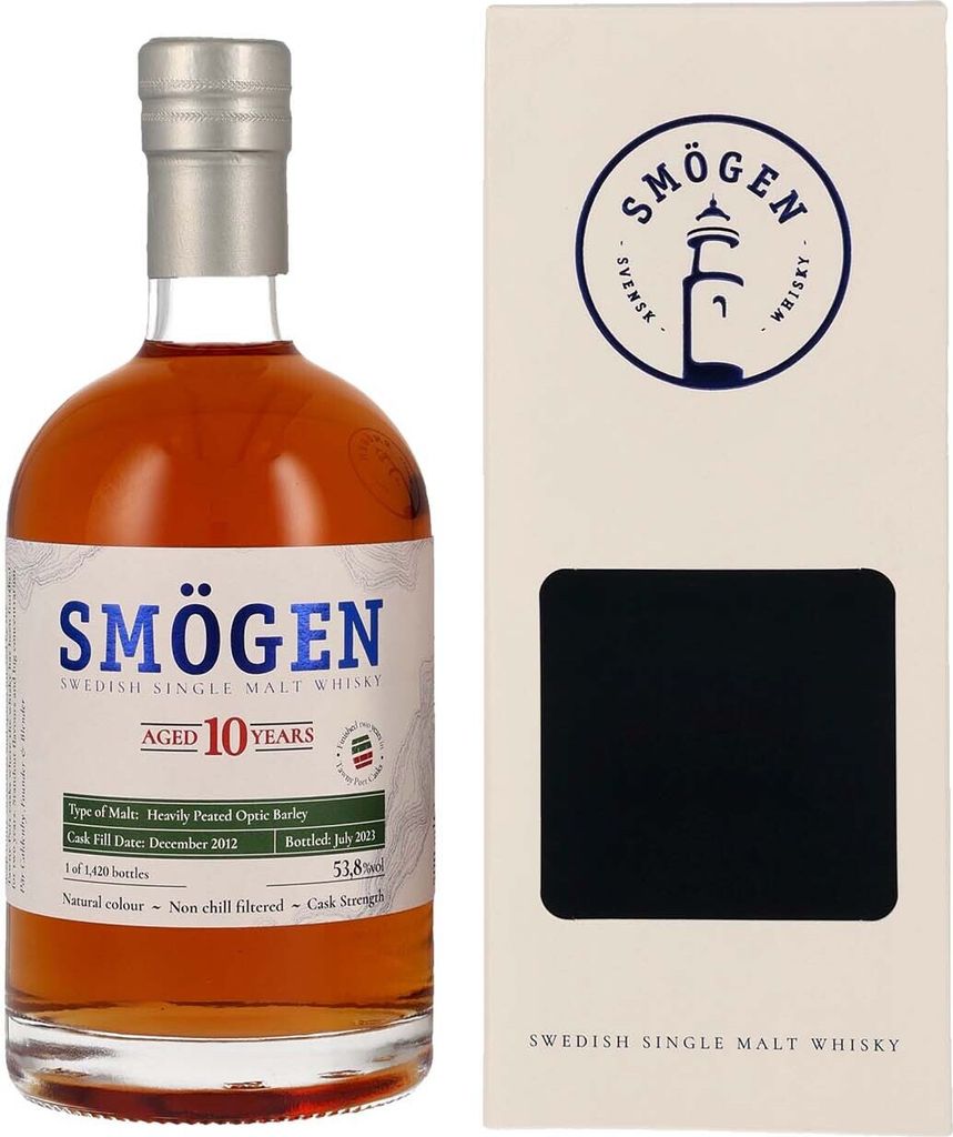 Smögen 10 Jahre - 2012/2023 - Heavily Peated - Port Cask Finish - Swedish Single Malt Whisky