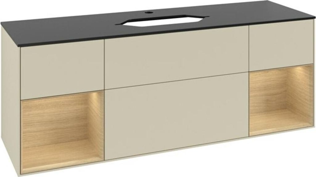 V&B Waschtischunterschrank Abdeckplatte bla m Finion 160x60cm, Reg Oa ven, si Gr Matt Lacquer