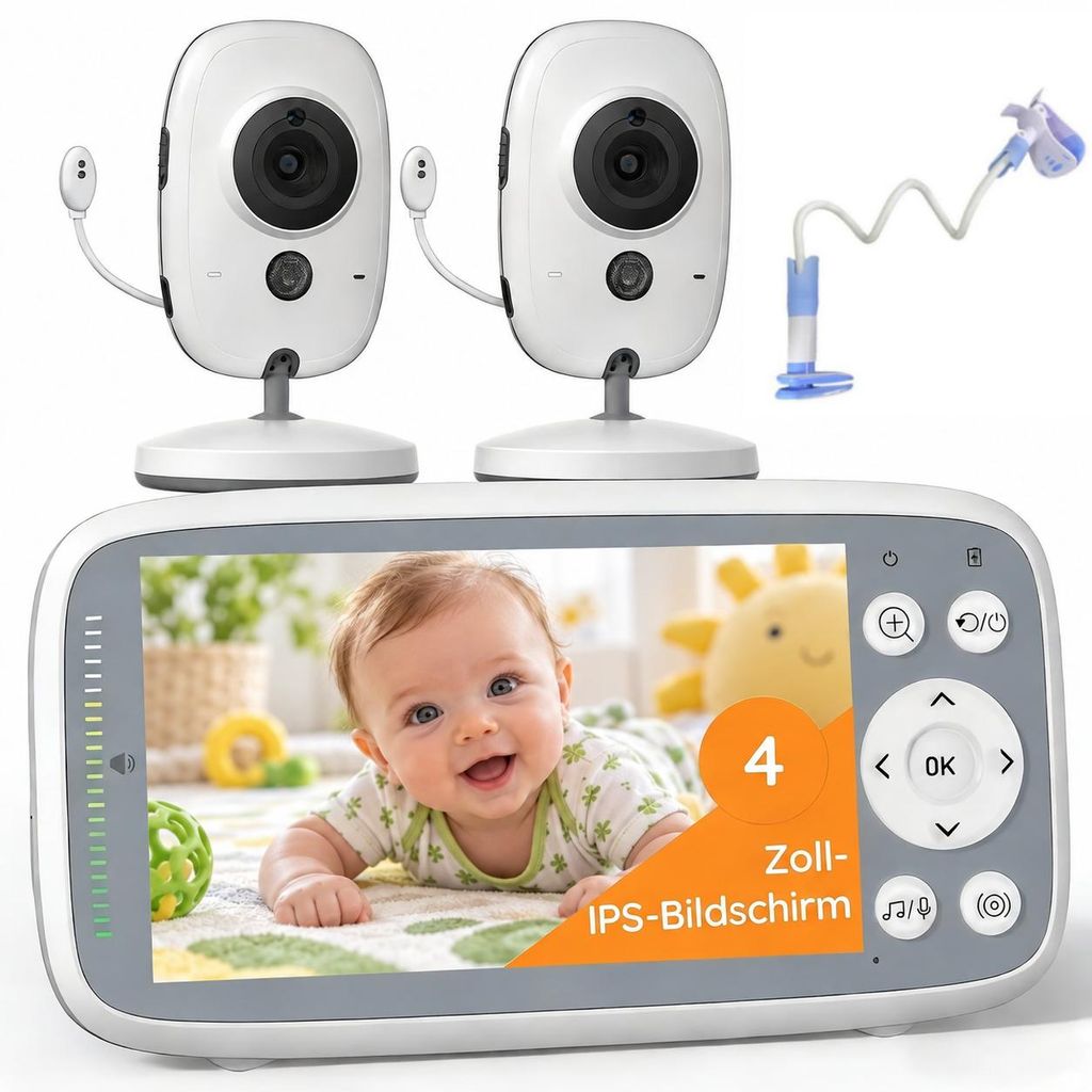 BOIFUN Babyphone HD 4 Zoll mit 2 Kameras ohne WLAN VOX Produktbild 