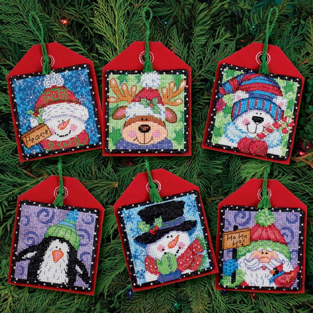 Dimensions Kreuzstich Set "Dekoration Weihnachtsfreunde", Zählmuster, 11x8cm