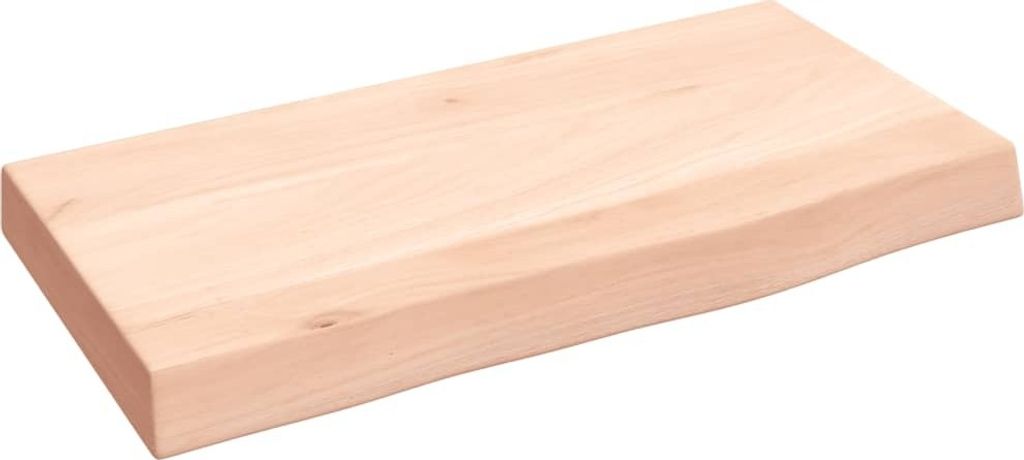 Wandregal 40x20x4 cm Massivholz Eiche Unbehandelt