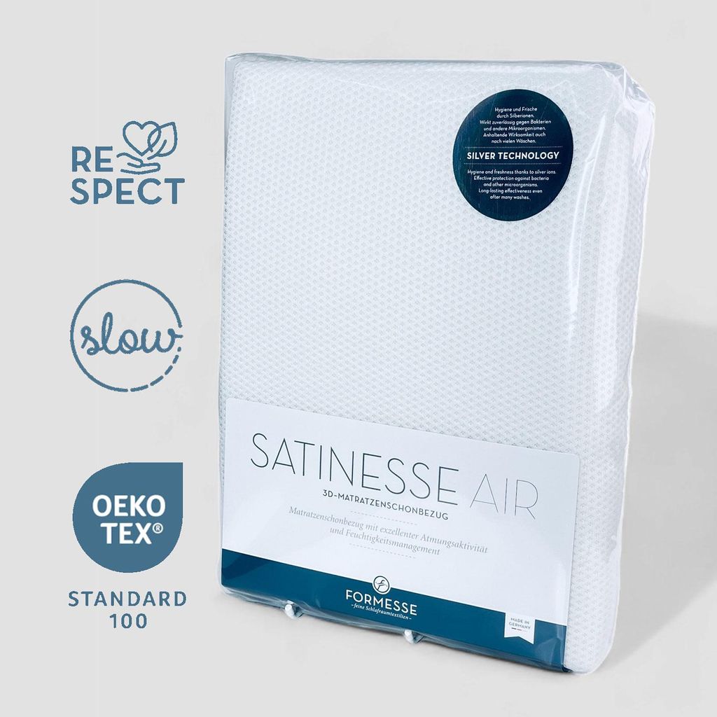 Formesse Schonbezug Satinesse Air 3D bis max. 30 cm Matratzenhöhen geeignet , Größe:90x200 cm
