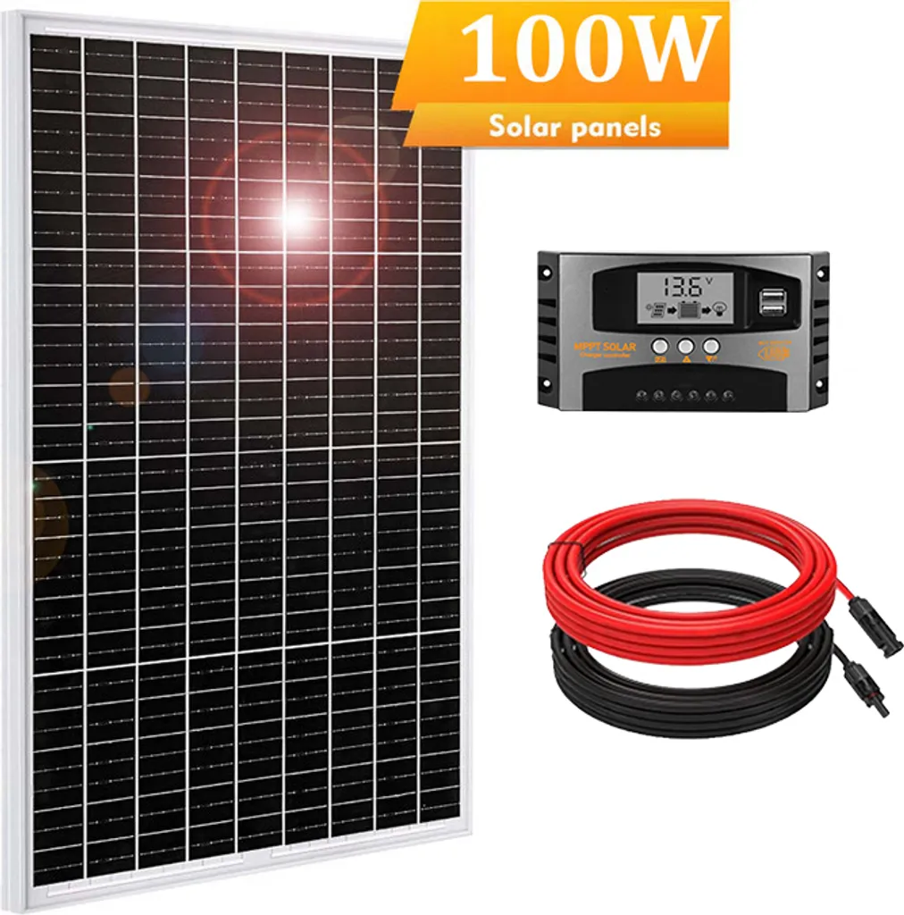 Kit Pannello Solare 100W per Vanlife e Nautica - Carica Batteria 12V