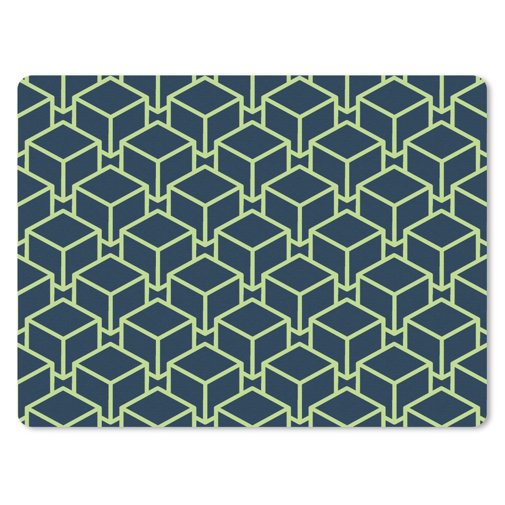 MuchoWow Mauspad Mousepad Muster - Würfel - 3D 23x19 cm - Mousepads - Maus Mat - Pad - Mausunterlage - Schreibtischunterlage - Mauspad