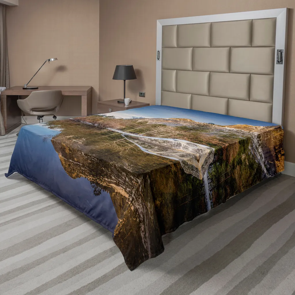ABAKUHAUS Foresta Geometrica Lenzuolo con Angoli, Gambi di bambù, Morbido Tessuto Decorativo da Letto Tasca Elastica a Tutto Tondo, 135 x 190 cm, Lime Green Fern Green