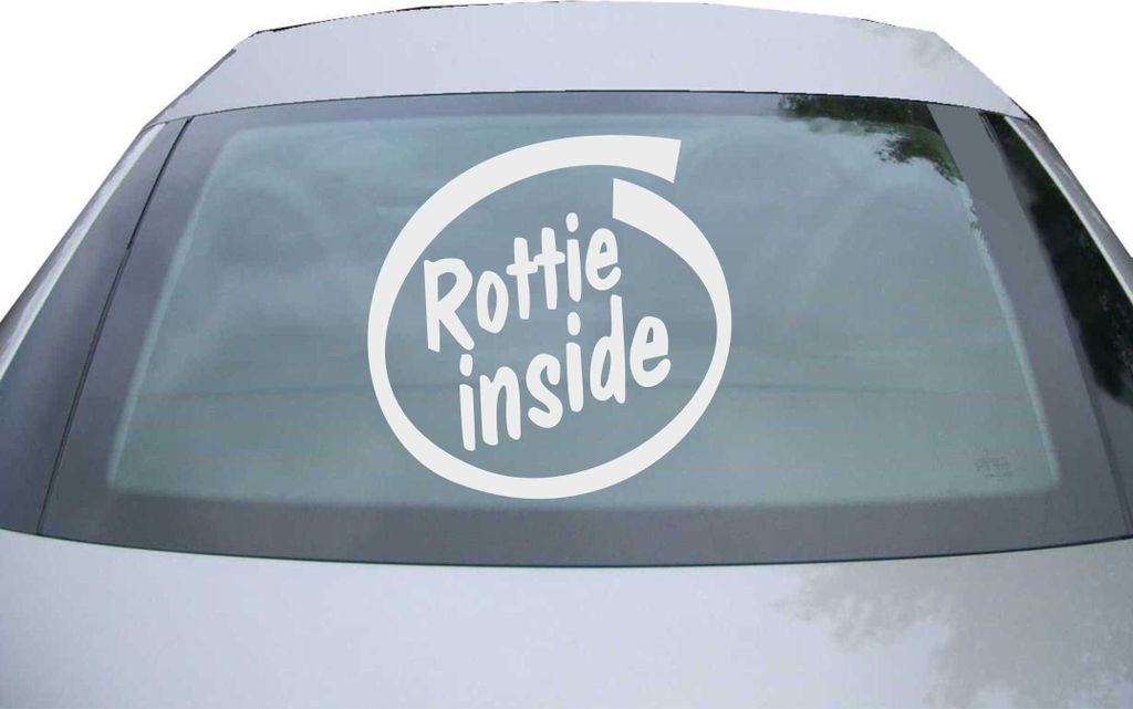 Indigos UG - Aufkleber Heckscheibe & Motorklappe DE2359 - silber - 600x599 mm - Rottie inside - Auto Scheiben Fenster Heckklappe Tuning Racing JDM ...