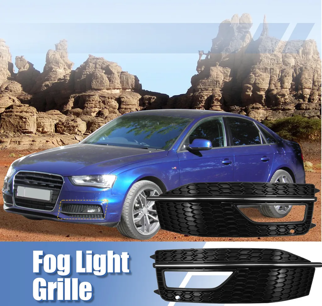 Grille de Phare Antibrouillard Audi A4 S4 8K0807681L en Maillage Noir