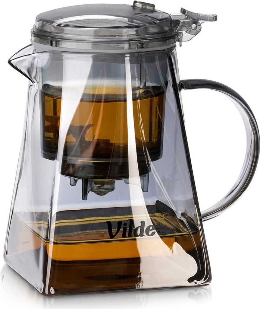 Vilde | Teekanne mit Siebeinsatz - 730ml - Aus Glas - mit Tee-Filter - Hitzebeständig - Teebereiter