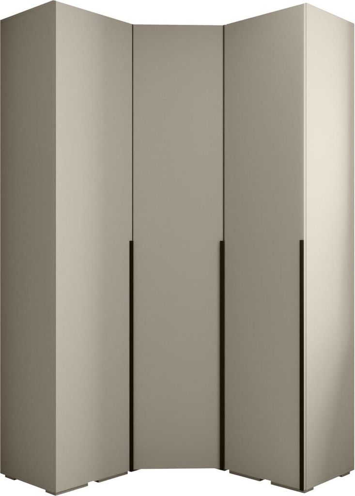 MEBLE KRYSPOL Inova 1 Möbelset Garderobe, 236,7x181,7x47cm - Kaschmir, Schwarz