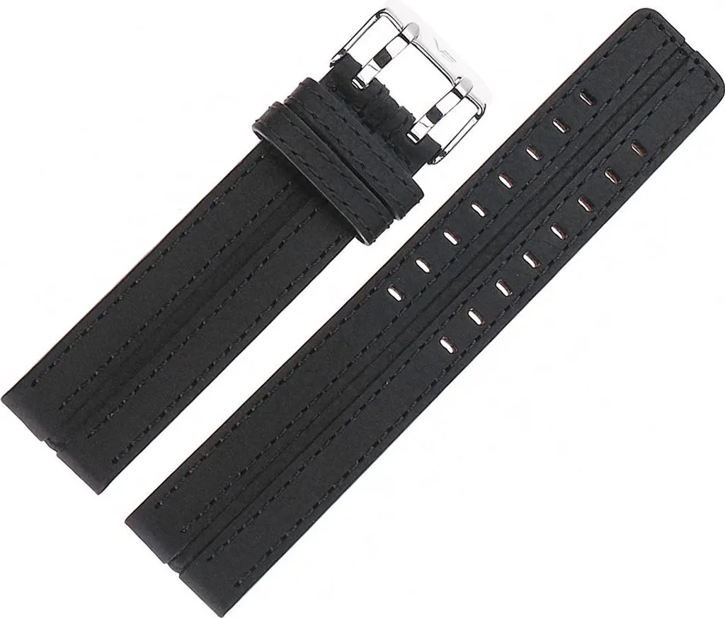 Ceinture homme en cuir véritable noir brillant gamme Expedition A559