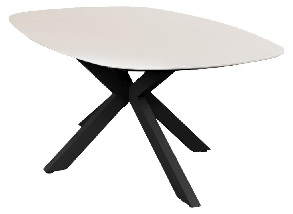 Dining tuintafel Barletta 180x115cm | Sandstone & Black