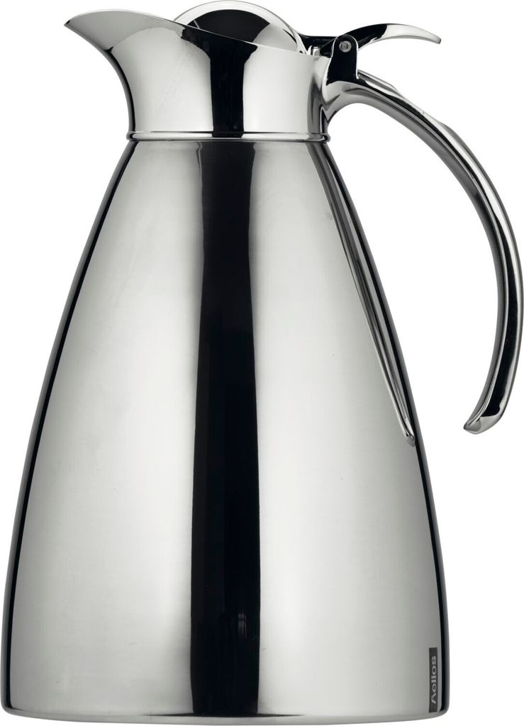 Helios Edelstahl-Isolierkanne Brilliant 1,5 l, Klappdeckel, Produktbild 
