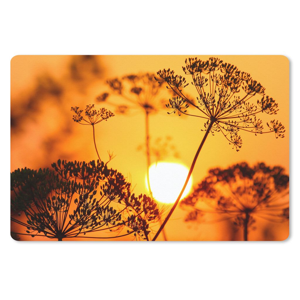 MuchoWow Mauspad Mousepad Pflanzen - Blumen - Sonnenuntergang - Orange 27x18 cm - Mousepads - Maus Mat - Pad - Mausunterlage - Büroartikel - Des...